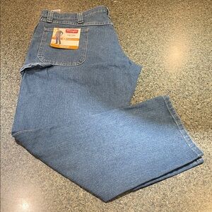 Wrangler Men's Relaxed Fit Light Blue Jeans 40x30 Flex Carpenter NEW